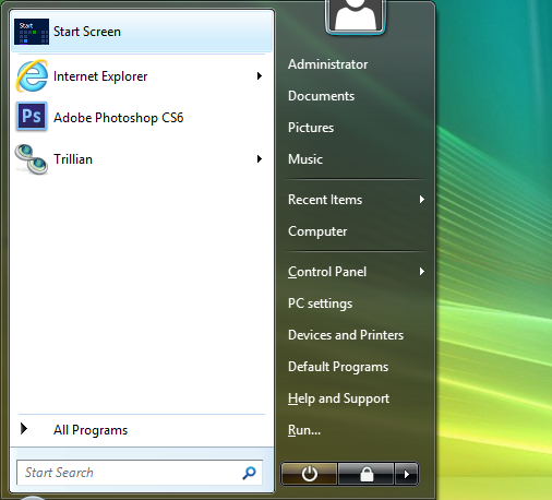 Vista underline menu template Vista underline menu template