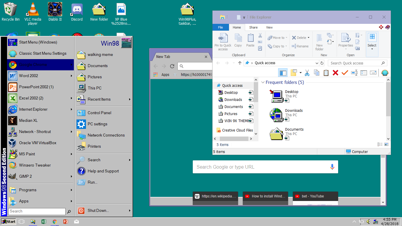windows 95 texture taskbar classic shell