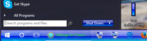 windows 7 taskbar changed to classic