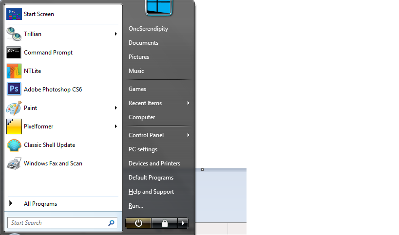 Start Menu Skinning